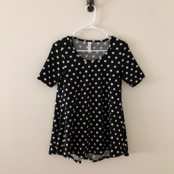 LuLaRoe Perfect T - White Polka Dot - XXS - Picture 1 of 4